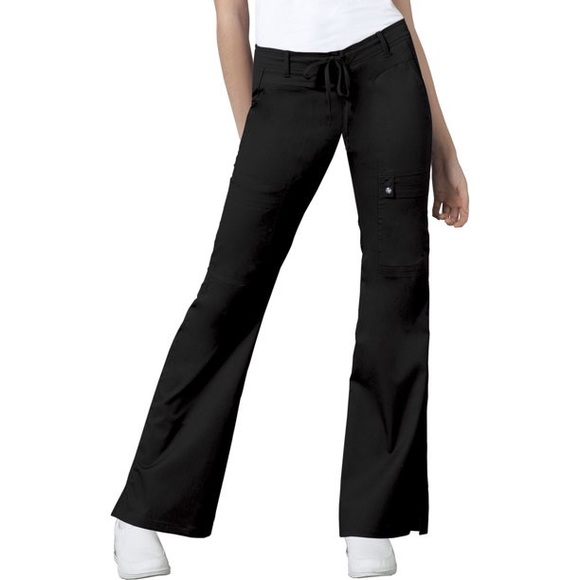 Scrubs Pant Low Rise Flare Leg Drawstring Cargo 21100 - Picture 4 of 12